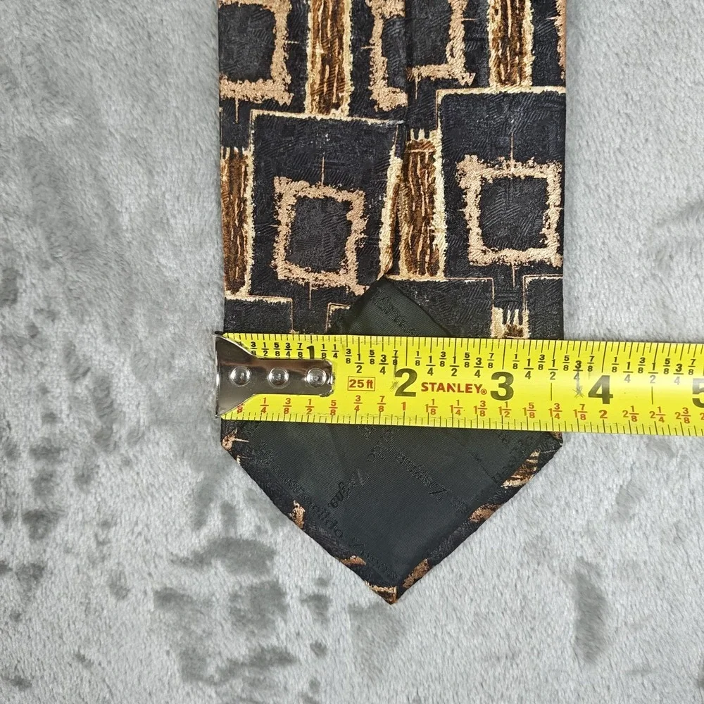 Vintage Ermenegildo Zegna Tie Mens Abstract Geometric Silk Made In‎ Italy